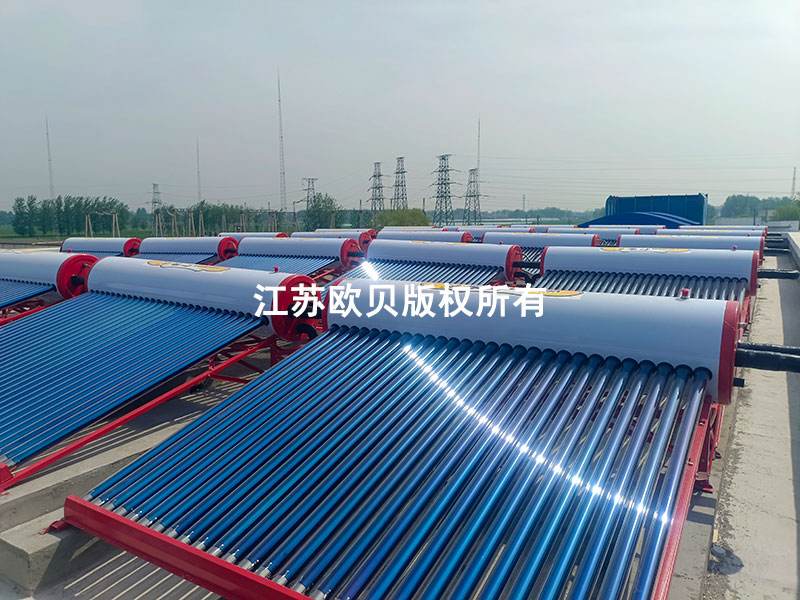 河南煤礦區(qū)洗浴熱水無動(dòng)力太陽能空氣能工程